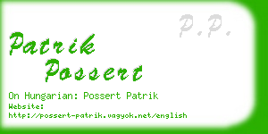 patrik possert business card